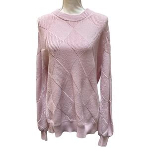 Sweaty Betty Pink Knit Pullover Sweater Women's Size Large